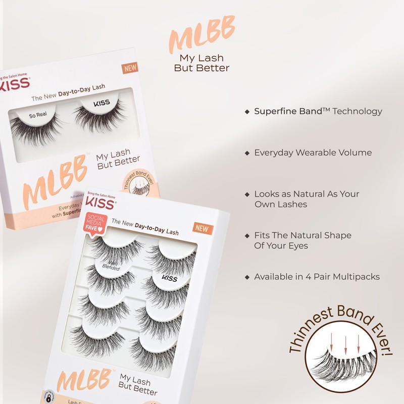 KISS My Lash But Better, False Eyelashes, 'All Mine', 10mm,