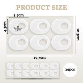 Pack of 24 Corns Pressure Protection Rings, Foot Care Corns Plasters, Corns & Callus Buffers, Pressure Points Plasters Feet, Corns for Age Warts, Corn Rings for Blisters Callus Foot White