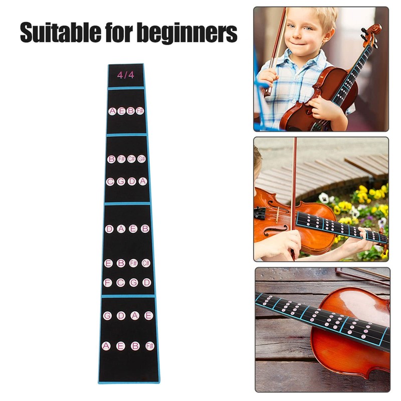 Violin Sticker, Violin Fingerboard Sticker, Removable 4/4 Violin Fiddle Finger
