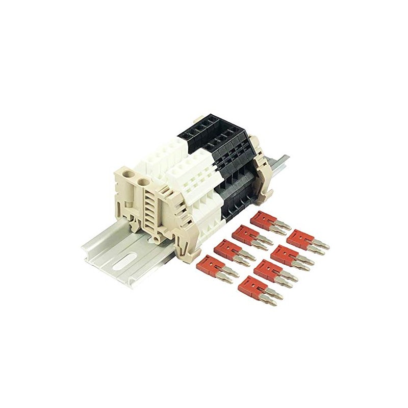 Dinkle Assembly Kit DK2.5N White/Black 10 Gang with Jumpers DIN