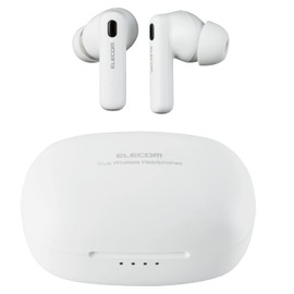 Elecom LBT-TWS13WH Wireless Earphones, Bluetooth 5.2, Noise Cancelling, AAC Compatible, Lightweight, Fully Wireless, In-Ear Type, White