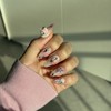 Romantic Rose Nail Tips - L-Coffin / 로맨틱 로즈 네일팁