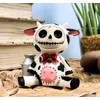 Ebros Furry Bones Moo Moo Bovine Cow Skeleton Figurine 2.25"Tall