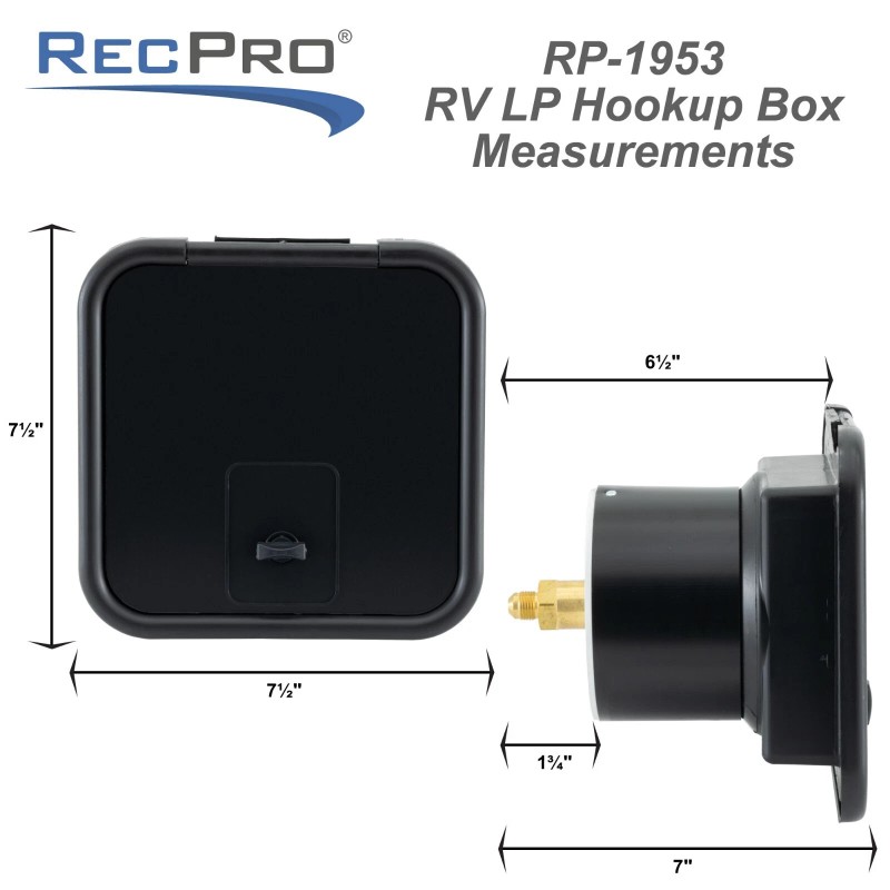 RecPro RV Propane Hook Up Box | 1/4 in. Quick