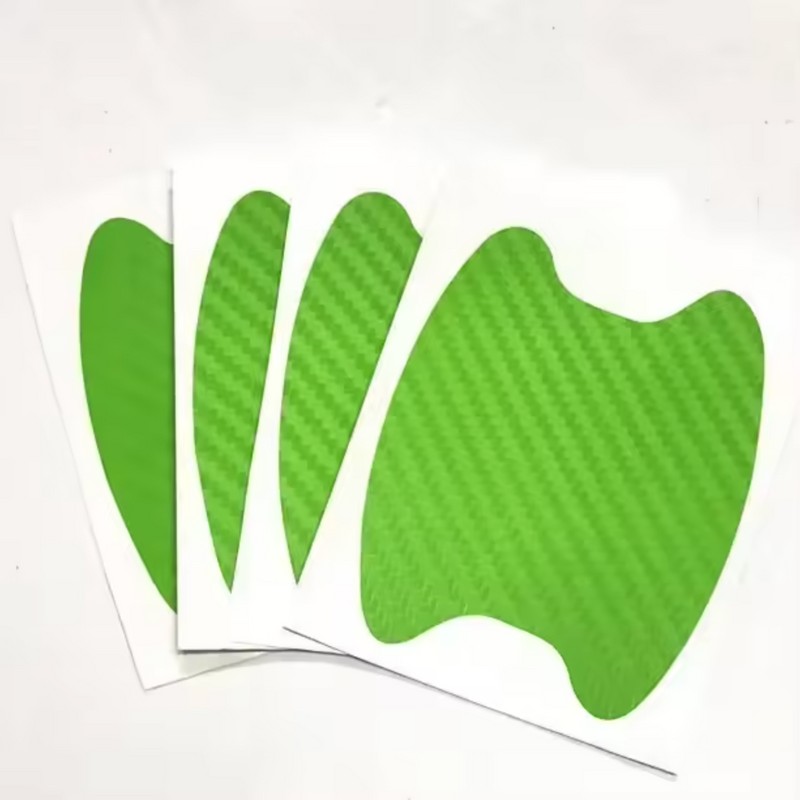 4Pcs Carbon Fiber Car Door Handle Scratch Protector Film