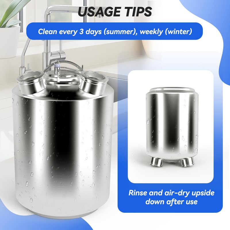 DRKSBesto 2.5 Gallon / 10 L Kegerator Cleaning Kit, 304