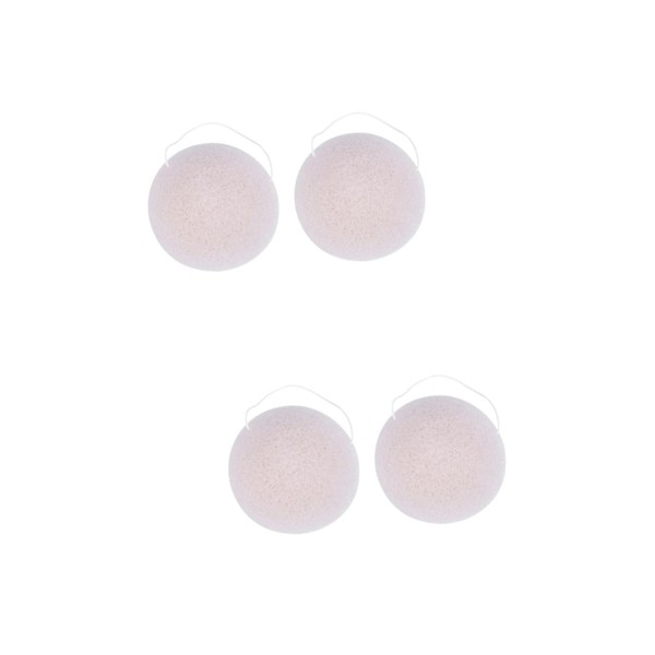 Healvian 4pcs Bamboo Charcoal Facial Cleansing Sponges Gentle Makeup Removal