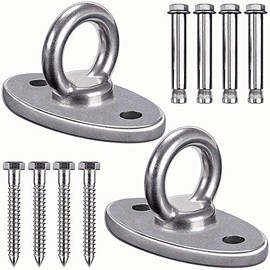 SELEWARE 454kg Capacity Wall Ceiling Mount Bracket for Suspension Strap Trainer, Suspension Kit for Yoga Swing, Hanging Hardware for Battle Ropes, Woss Suspension, Olympic Rings, Gym Accessories