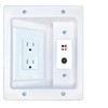 RiteAV Speaker TOSLINK Recessed Wall Plate Cable Concealer Management Kit