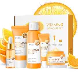 5Pcs Skincare Gift Set for Teenage Girls, Vitamin C Skin Care Kit, 5-In-1 Skincare Gift Set, Skin Care Sets & Kits, Pamper Sets Hydrating Facial Kit,Moisturizing Skincare Set For Women Men.