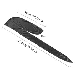 QincLing Long Tail Durag, Silk Durag 360 Waves Headwraps Wide Straps Pirate Hair Loss Chemo Cap Bandana Turban Hat for Women and Men Hip-hop and Daily Decoration(Black)