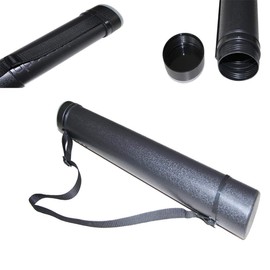 TOPARCHERY Telescopic Tube Archery Arrow Quiver Arrows Holder Case Shoulder Strap Belt Hunting 63cm - 110cm (Black 2)