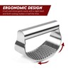 Stainless Steel Garlic Press Garlic Crusher Curved Shaped Presser and