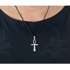 Ankh Pendant made from 925 Sterling Silver with Cotton Necklace