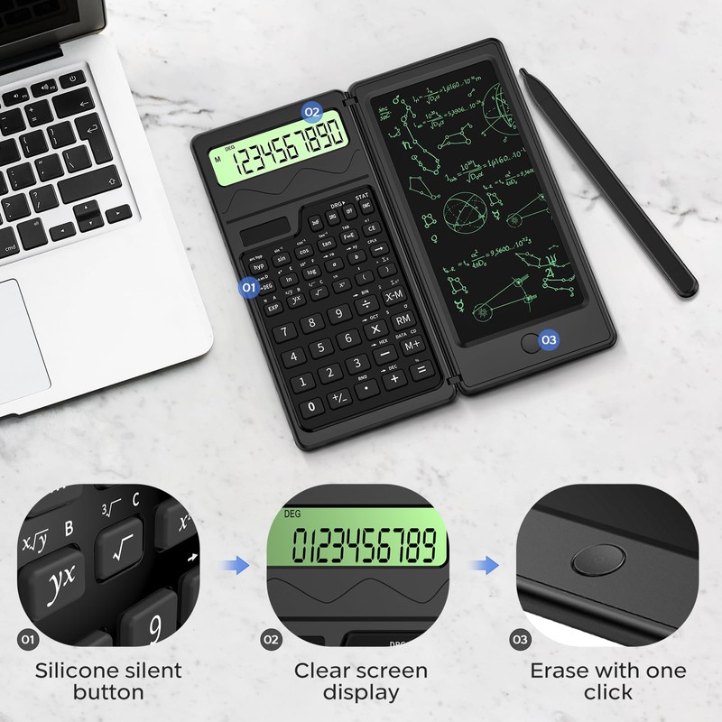 Scientific Calculator with Writing Tablet - 10-Digit Calculator Scientific Professional