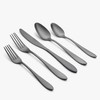 Cambridge 5017V2HCWA47 Delia Black Satin 6-Piece Flatware Set, Service for