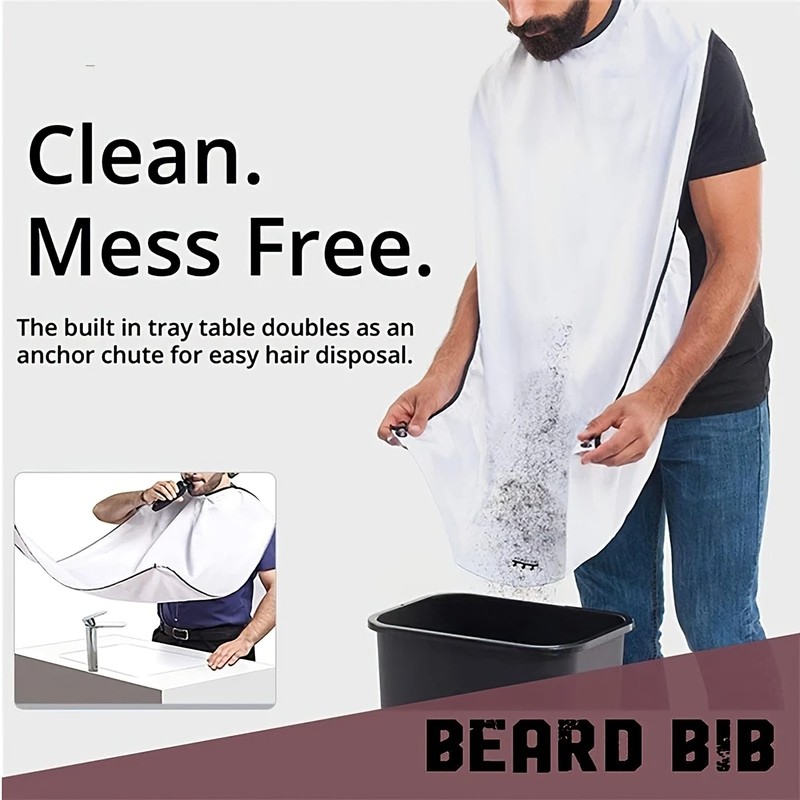 Shaving Apron Bib for Men – Waterproof Hair Catcher with