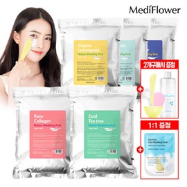 Mediflower 메디플라워 네이처 모델링팩 500g 5종 중 택1+일회용 랜덤1개 증정 / 2개당 부스터+팩도구4종 증정 MediFlower Nature Modeling Pack 500g Choose 1 of 5 Types + 1 Random Disposable Gift / Free Booster + 4 Pack Tools with Purchase of 2