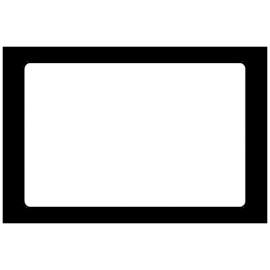 Unbranded Blank White Exhibit Labels w/ Black Border 1-1/2 X 1 Inch 500 Adhesive Stickers