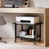 niffgaff Printer Stand with Lockable Wheels, 2-Tier Rolling Printer Cart