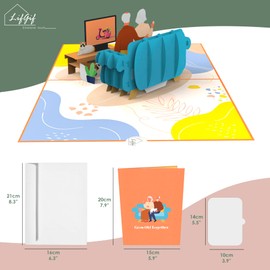 LifGif Grow Old Together 3D Pop up Cards, Mother's Day Pop up Card, Anniversary Card, Valentines Day Cards, Wedding Card, Birthday Cards, Wife, Husband (with Note Card and Envelope for All Occasion)