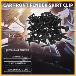 REPAIROCK Car Front Fender Skirt Clip for Chrysler 200 2011-2014 Durable No.N803946S/6502871 | Bumper Push Type Plastic Retainer Rivets Black 30 Pcs Auto Replacement Parts