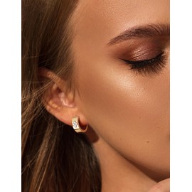 TIMELESSTAR Clover Moissanite Hoop Earrings for Women Huggie Earrings Womens Dangle Stud D Color VVS1 S925 Sterling Silver Earrings Plated White Rhodium Non Tarnish Easily with 14K Color