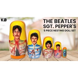 Kalea Boutique The Beatles SGT. Pepper's 5 PC Russian Style Nesting Dolls - Music Memorabilia