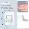 Fzundken 20 Pack Adhesive Wall Hooks for Hanging, Clear Adhesive