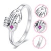 Healeved 3sets 2pcs Opening Rings for Couples Creative Lover Jewelry