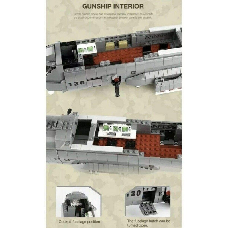 General Jim's Toys Lockheed AC-130 Hercules Gunship Building Blocks Toy