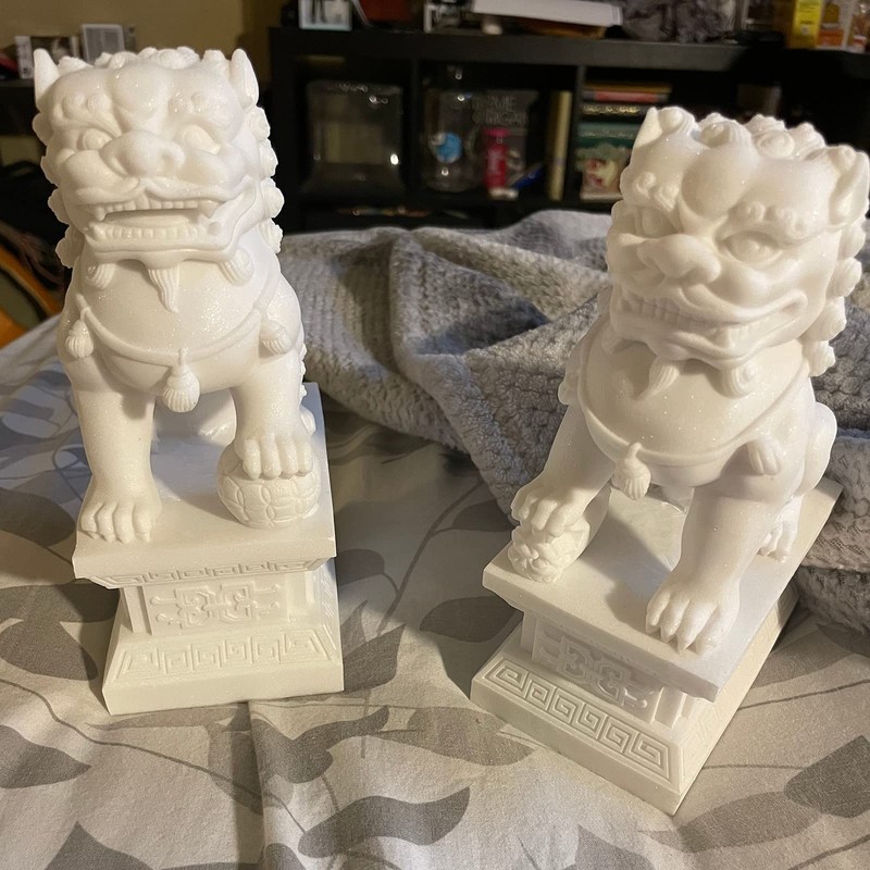 Large Size Foo Dog Statue,Pair of Guardian Lions,Asian Stone Statues