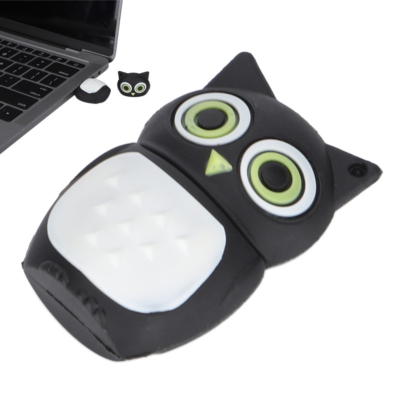 Cartoon U Disk Black Owl Appearance High Speed Bulk Storage