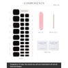 AutyaMee Semi Cured Gel Toenail Strips (Black T06), 32 Pcs