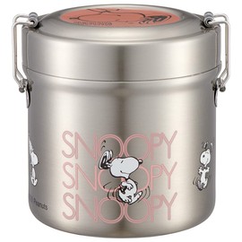 Skater STLB1AG-A Antibacterial Insulated Lunch Box, Bowl Shape, 20.3 fl oz (600 ml), Vacuum Stainless Steel, Snoopy Awesome