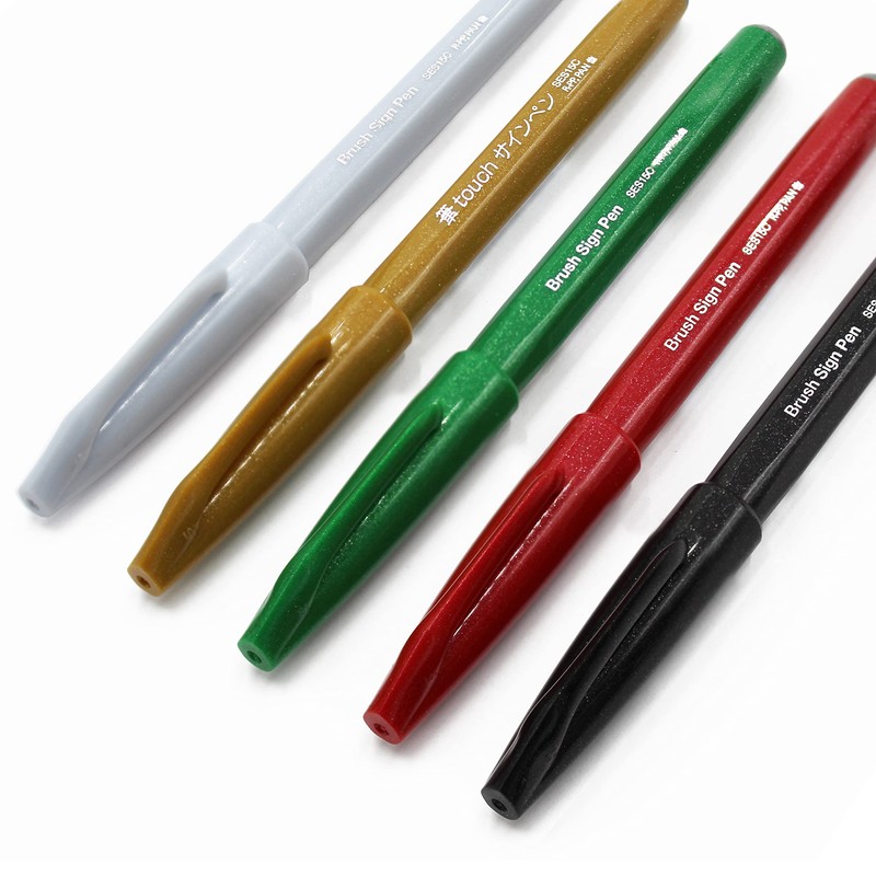 Pentel Brush Sign Pen SES15C - Calligraphy Brush Nib -