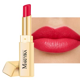 MAKI YIKA Moisture Red Lipstick for Women Hydrate Tinted Lip Balm for Dry Cracked Lips Weightless Glossy Lip Color Juicy Finish, MA066 Raspberry