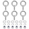 PATIKIL M4 x 11mm Eye Bolt with Nut, 6 Pack