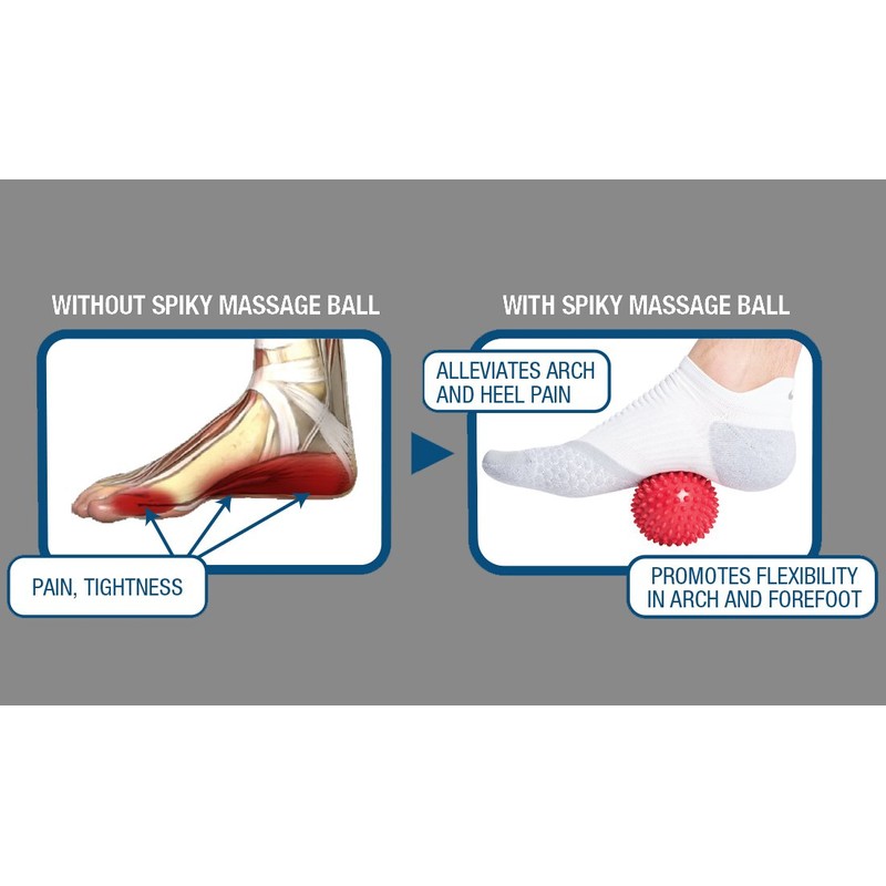 Pro-Tec Athletics High Density Spiky Massage Ball, Red