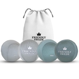 The Friendly Swede Stress Balls for Adults — 4 Pack of Squeeze Balls for Grip Strength Training, Stress Relief & Hand Therapy; Hand Exercise for Grip Strength with 2 Resistance Levels