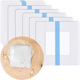 10 Pcs Waterproof Ostomy Bag Cover with Non-Stick Pad Extra Large Shower Shields 10" x 10" for Colostomy Pouch Ileostomy Urostomy Stoma Bath Protector Wounds Dressing Bandage for Showering