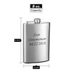 Hip Flask Holding 8 oz - Pocket Size, Stainless Steel,