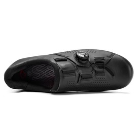 Suntic WS23041 Cycling Shoes, Binding Shoes, Road Bike, Bicycle, Men's, Women's,, Black, 25.0 cm