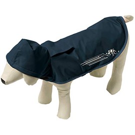 Mac Rain Poncho for Dogs (Water Resistance: 39.4 ft (10,000 mm) H2O) (Luminous Reflective Printing) (One-touch Removable) (Prevents Water Droplets Infiltration) (Lined with Fleece) (With Mesh Storage