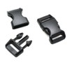 HONGCI 30PCS Side Release Plastic Mini Buckles 15mm(5/8") Inch Black-Great