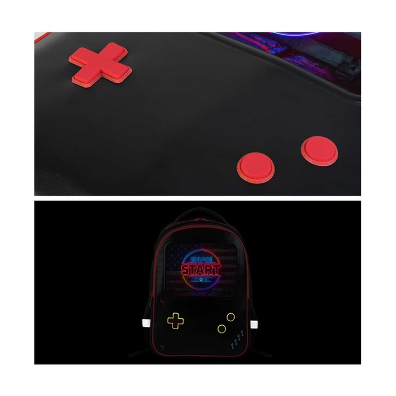 AnySmic Video Game School Backpack for Boys 6-12 with Leather