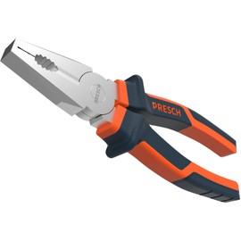 Presch Combination Pliers 180mm - Oil-Hardened Universal Combination Plier - Gripping Tool - 2-Component Handle Gripping and CR-V Surfaces Serrated