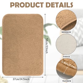 Frienda 2 Pieces Recliner Headrest Covers Sofa Headrest Protector Sherpa for Recliner Chair Couch Furniture Non Slip for Living Room(Camel)