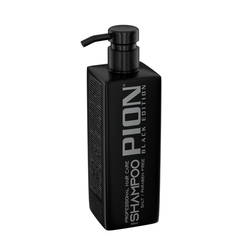Pion Black Edition Shampoo - Extra Moisturising Keratin, Salt and