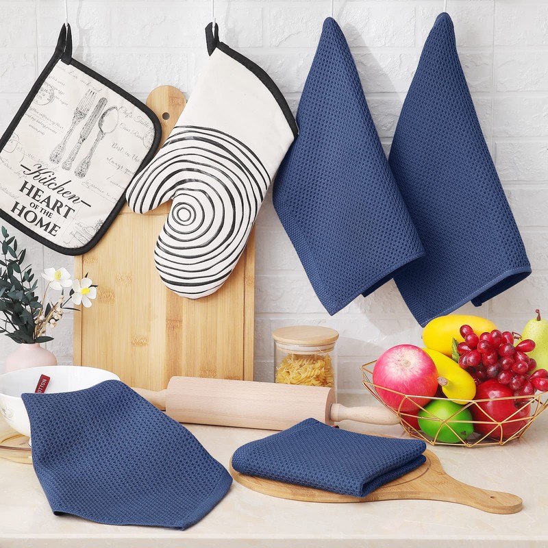 Moosfor 100% Cotton Kitchen Cleaning Cloths, Highly Absorbent Soft Dish